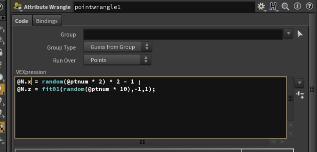Manipulating normals in point wrangle